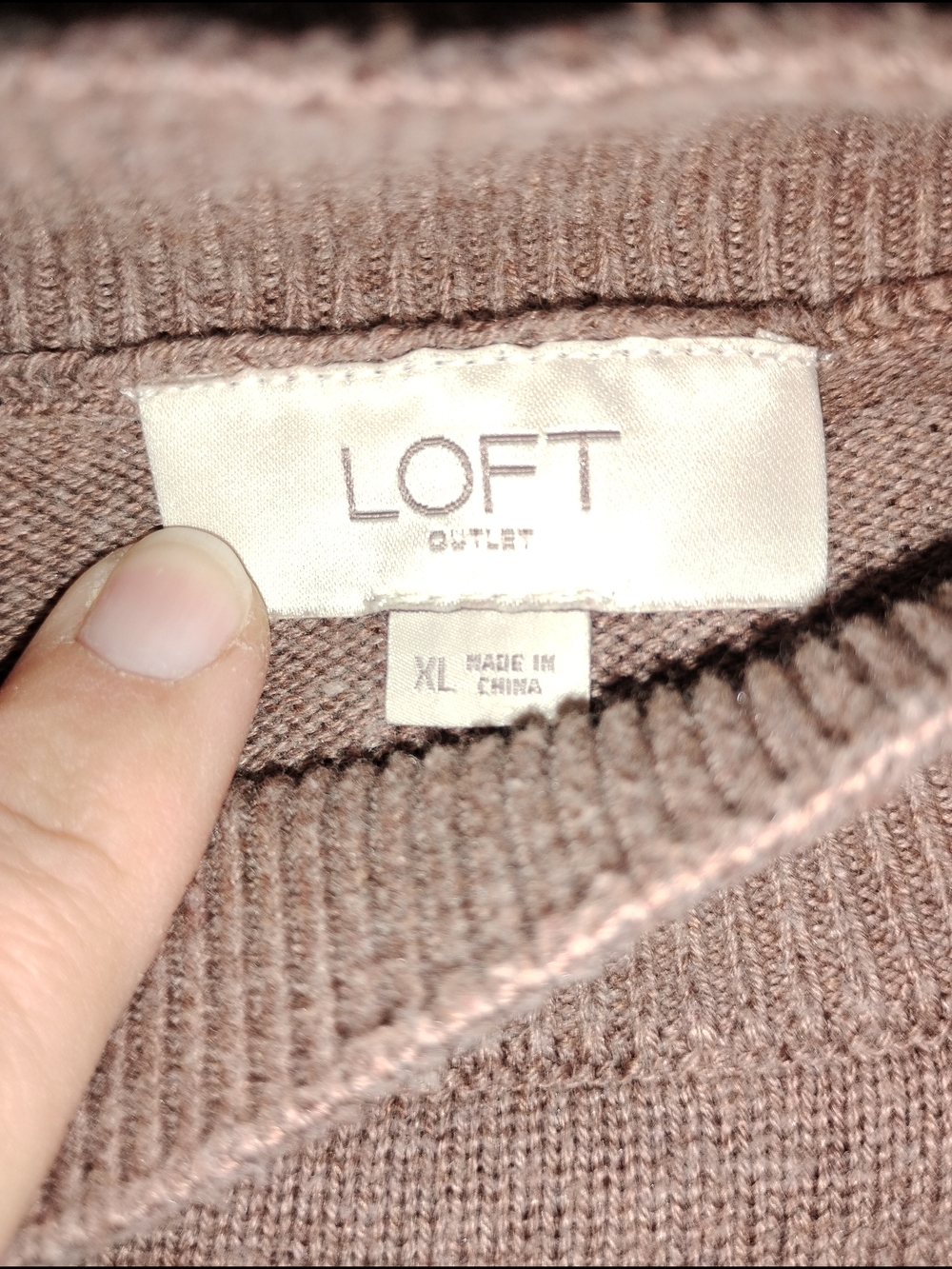 LOFT Two Tone Mock Neck Sweater